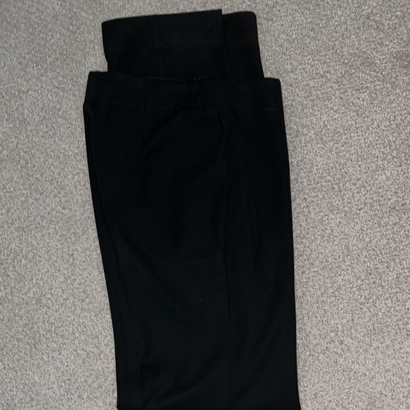 Talbots black flat front side zip mid rise pants women’s slacks Sz 12 L - Picture 2 of 7